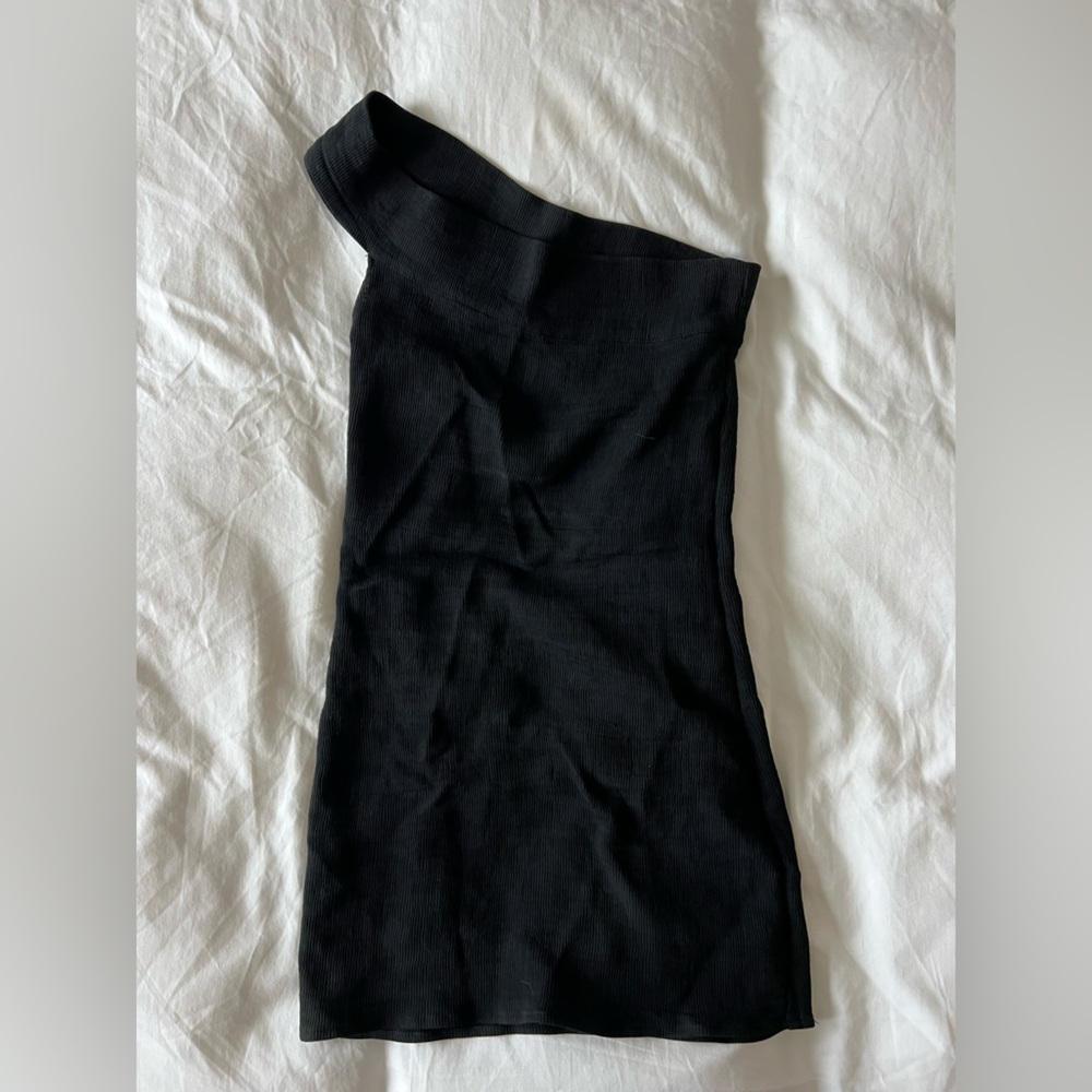 Capulet Black One-Shoulder Dress